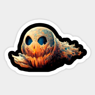 Halloween Scary Evil Pumkin Funny Pumkin Head Sticker